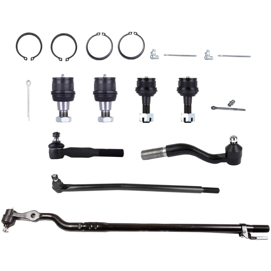 Front Lower Upper Ball Joints Steering Tie Rod End For 00-05 Ford Excursion 00-04 Ford F-250 Super Duty