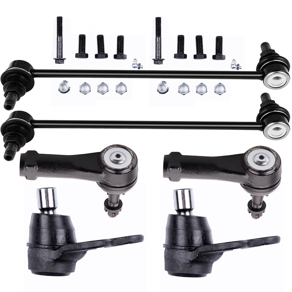 Front Lower Ball Joints Steering Sway Bar Tie Rod End For 05-10 Chevrolet Cobalt