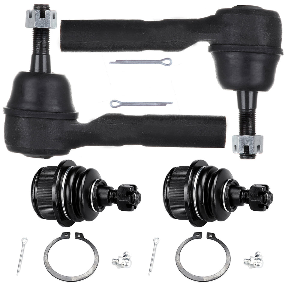 Front Lower Ball Joints Outer Tie Rod Ends For 09-20 Dodge Journey 07-10 Chrysler Sebring 4Pcs