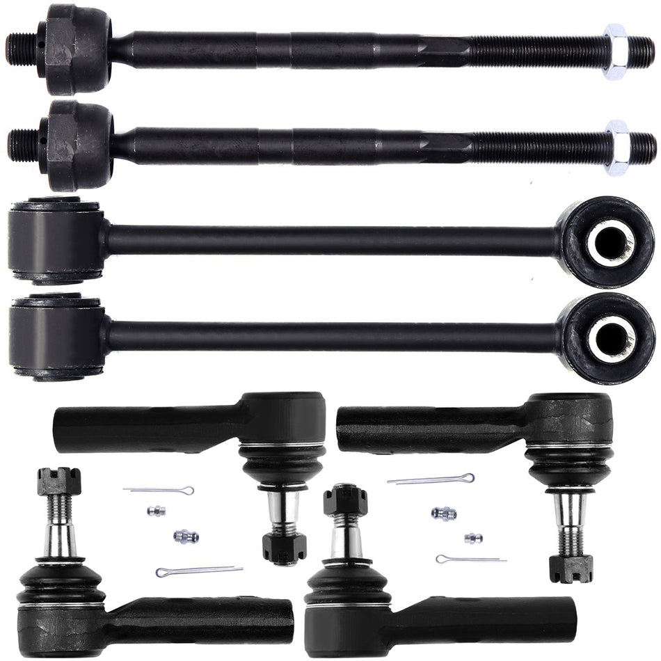 Front Steering Sway Bar Tie Rod End Suspension Kit For 2006-2010 Jeep Commander