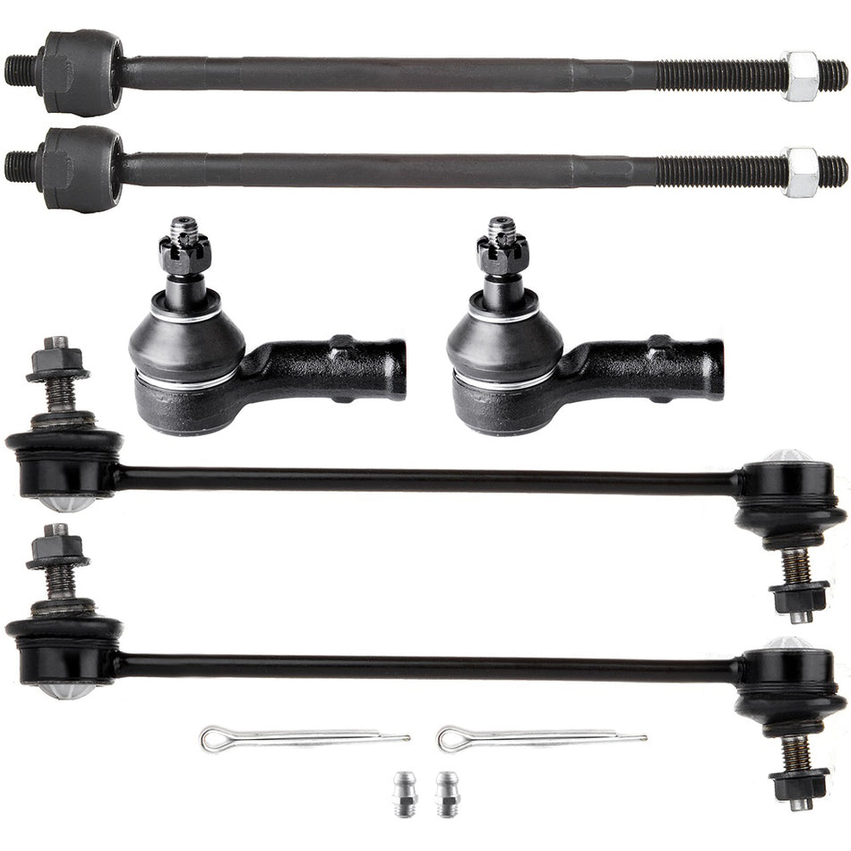 2000-2006 Ford Focus Front Steering Sway Bar Inner Outer Tie Rod End Suspension Kit