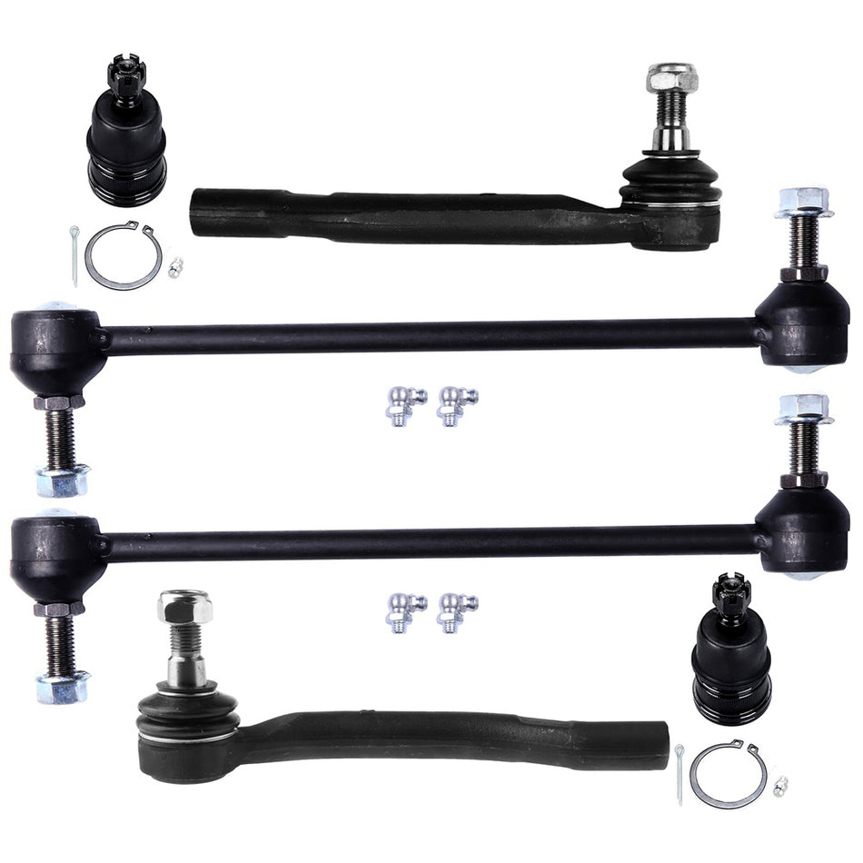 Front Lower Ball Joints Sway Bar Tie Rod End For 01-05 Acura MDX 03-05 Honda Pilot