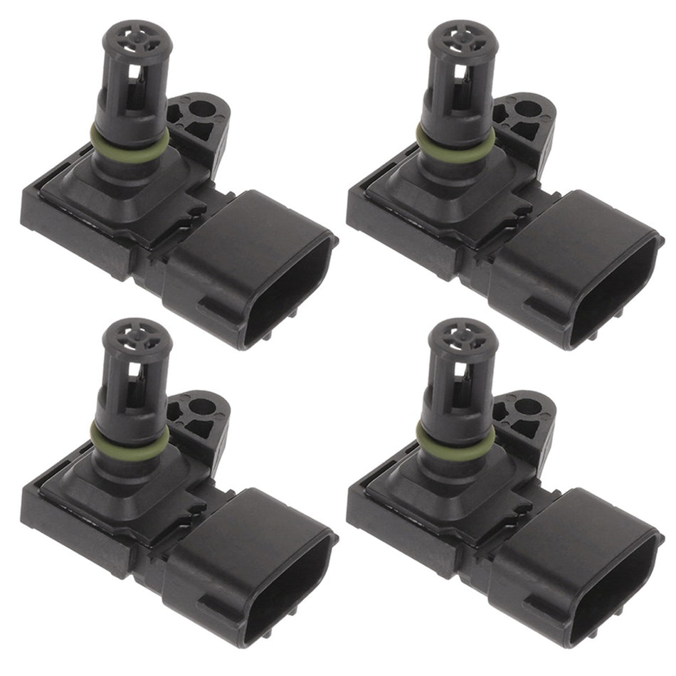 4x Pressure Sensor For 2007-up Dodge Ram 2500/3500 6.7L 4921322 A2C533266