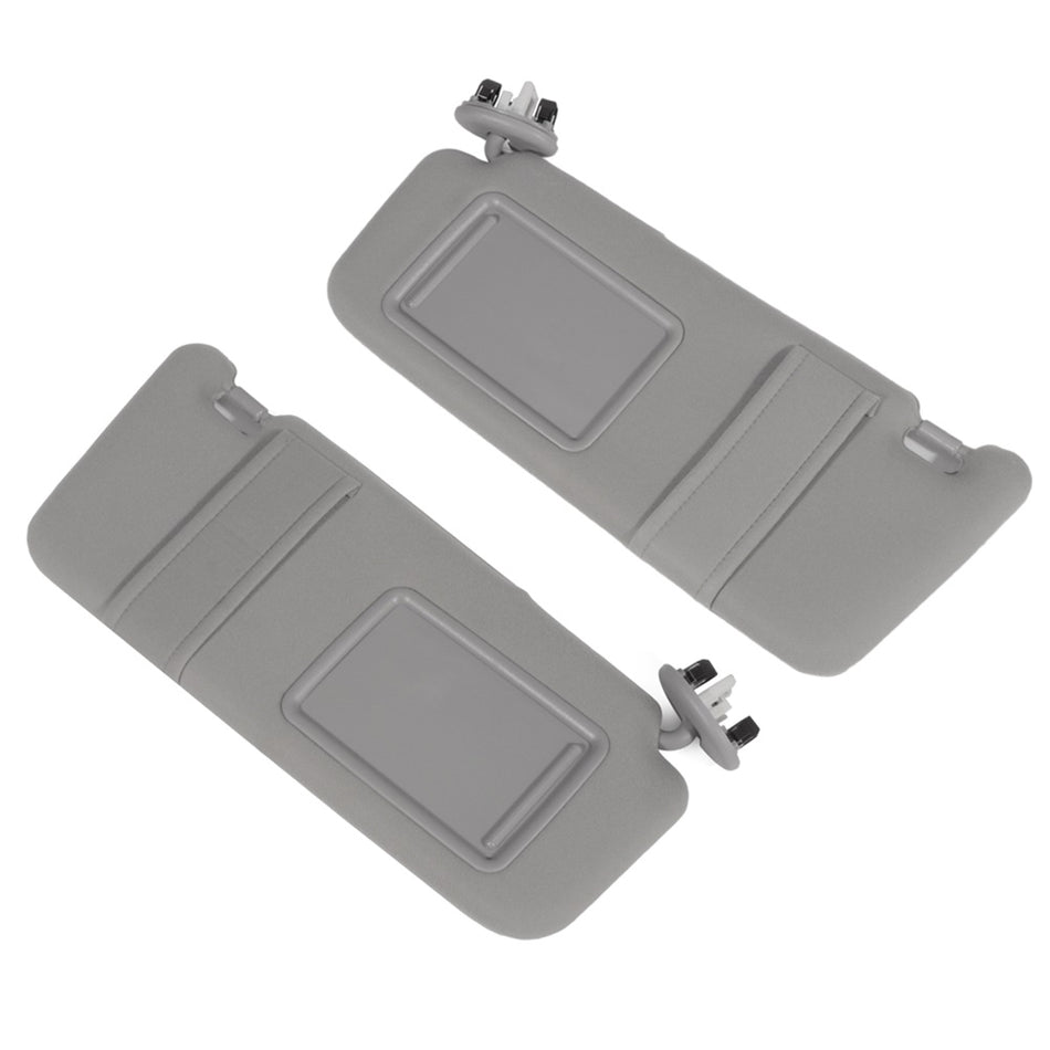 LEFT + RIGHT Side Plush Cloth Sun Visors Pair W/sunroof For 09-11 TOYOTA CAMRY