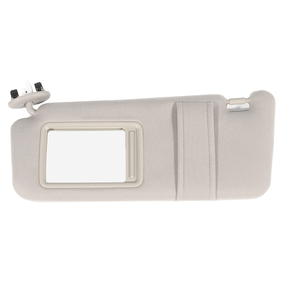 Beige LEFT RIGHT Side Plush Cloth Sun Visors Pair W/sunroof For 2006-2008 CAMRY