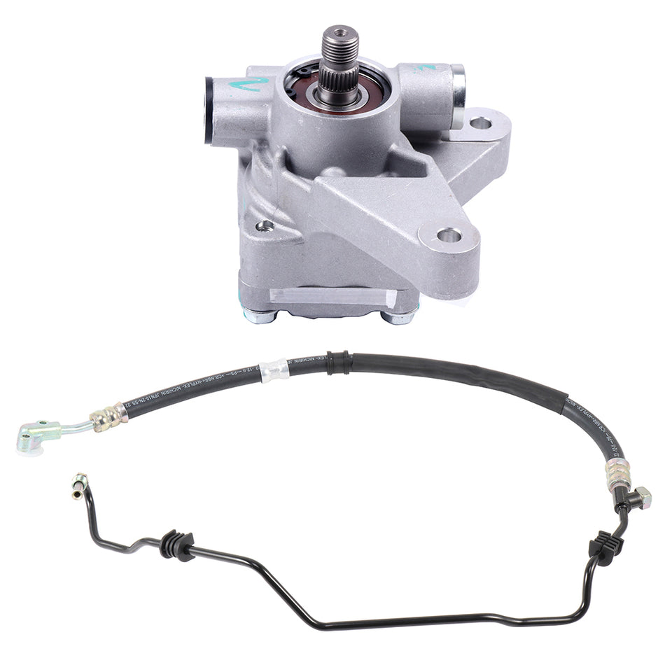Power Steering Pump w/ Pressure Line Assembly Hose For 1999-2004 Honda Odyssey