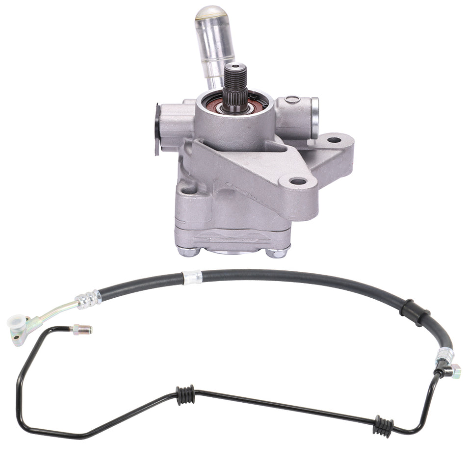 New Power Steering Pump w/ Pressure Line Hose Fits 98 - 00 Honda Accord 21-5993