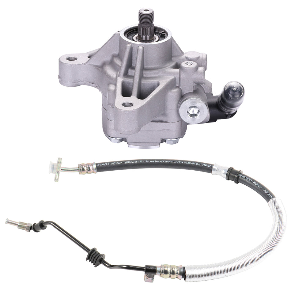 Power Steering Pump w/ Power Steering Pressure Hose For 2005 - 2006 Honda CR-V