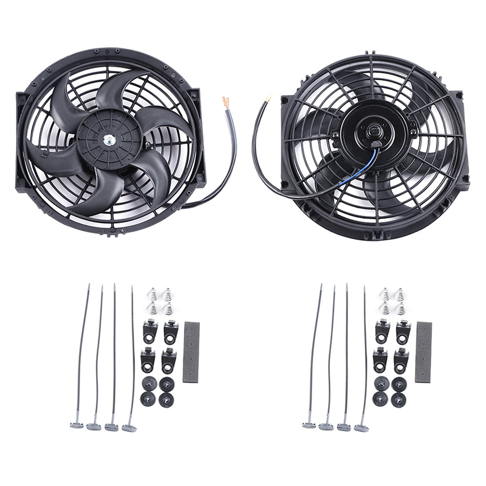 Radiator Condenser Cooling Fan 10 inch Inch Universal For 2001 2002-2006 BMW 325Ci