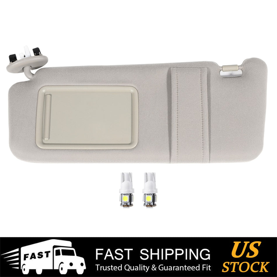 SUN VISOR LEFT Tan for 07-11 Toyota Camry W/sunroof + License plate Light Free