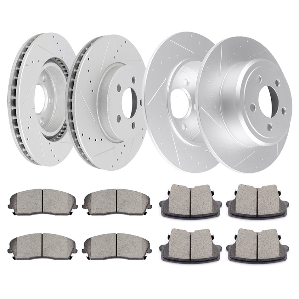 Ceramic Brake Pads And Rotors 05-19 Chrysler 300 06-19 Dodge Charger Front Rear