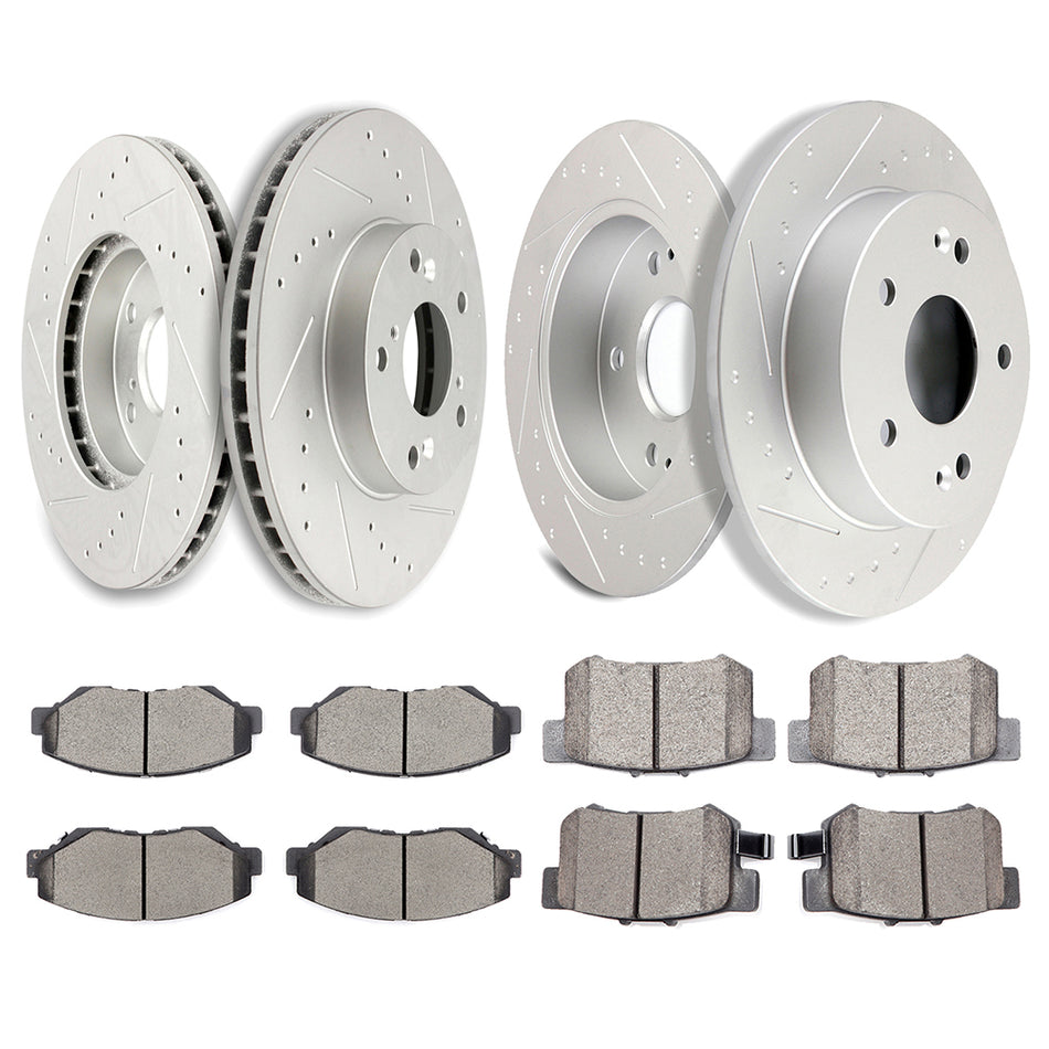 Ceramic Brake Pads And Rotors For 14-15 Acura ILX 13-15 Honda Civic