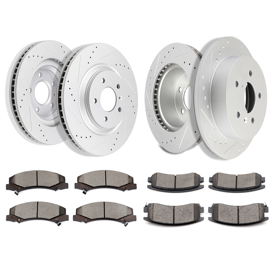 2008-2009 Buick LaCrosse Ceramic Brake Pads And Rotors Front Rear