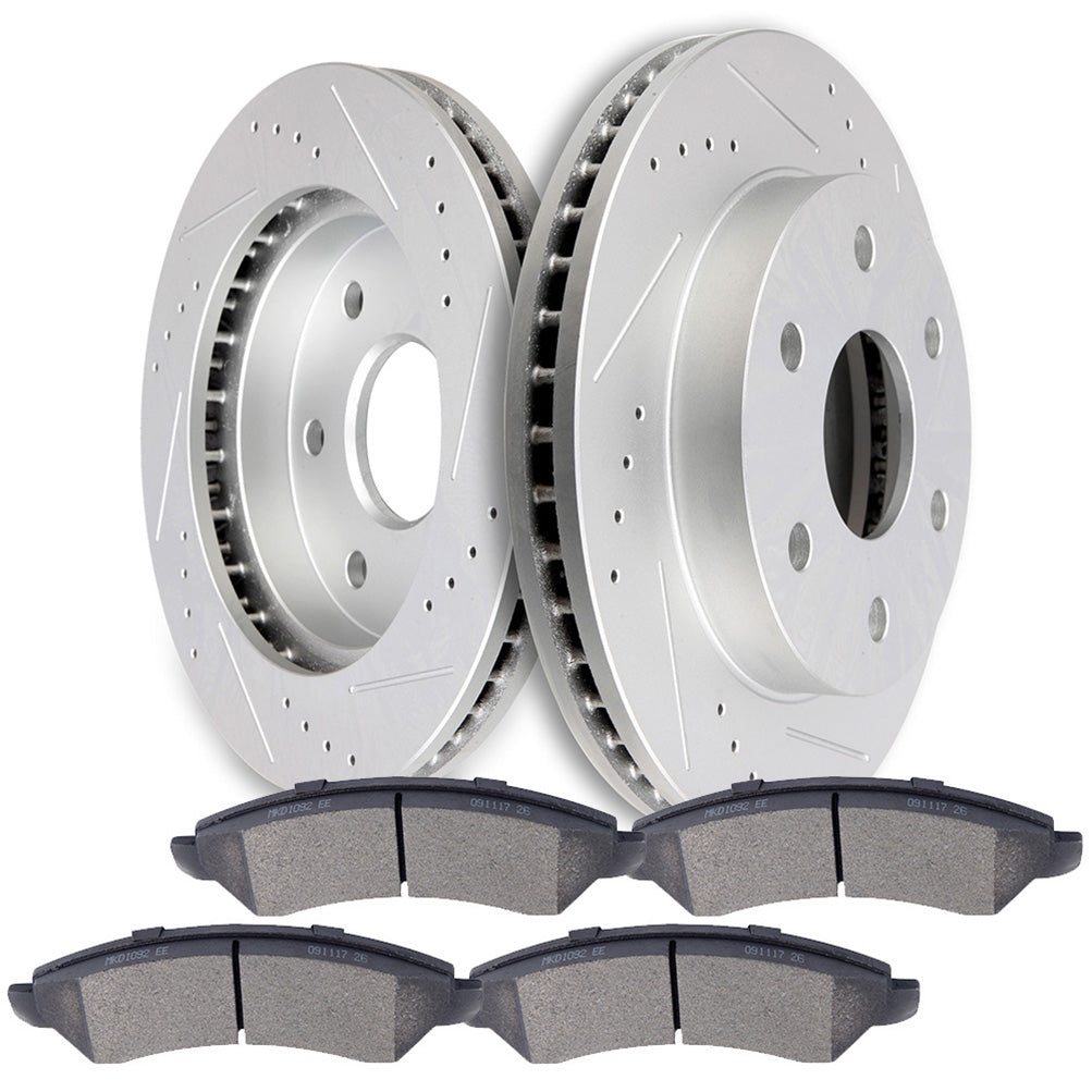 Ceramic Brake Rotors and Pads 02-06 Cadillac Escalade 03-05 Chevrolet Astro Front Only for Auto