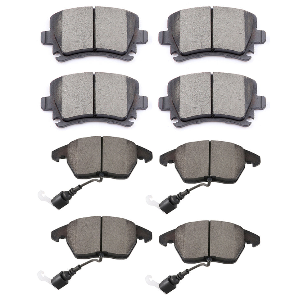 Front And Rear Metallic Pads Brake Pad For 06-13 Audi A3 06-10 Volkswagen Passat 8pcs