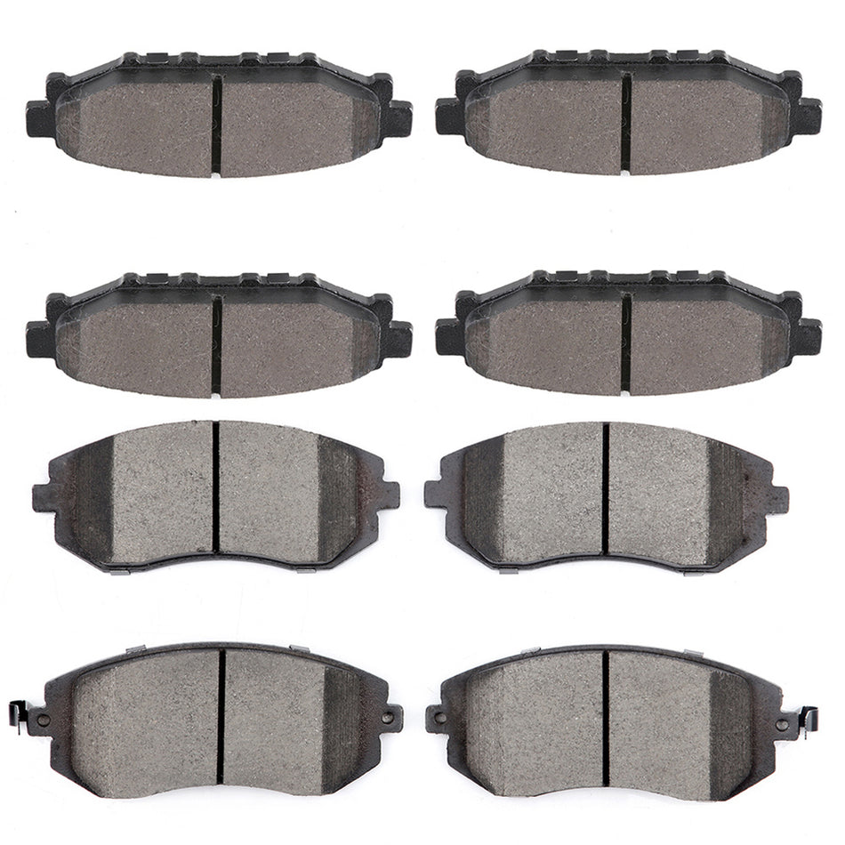 Front Rear Ceramic Brake Pads Subaru 05-13 Outback Legacy