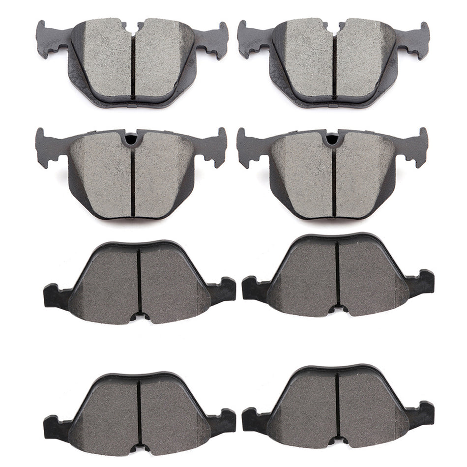 Brake Ceramic Pads BMW 04-06 525i 04-07 530i Front and Rear 8Pcs