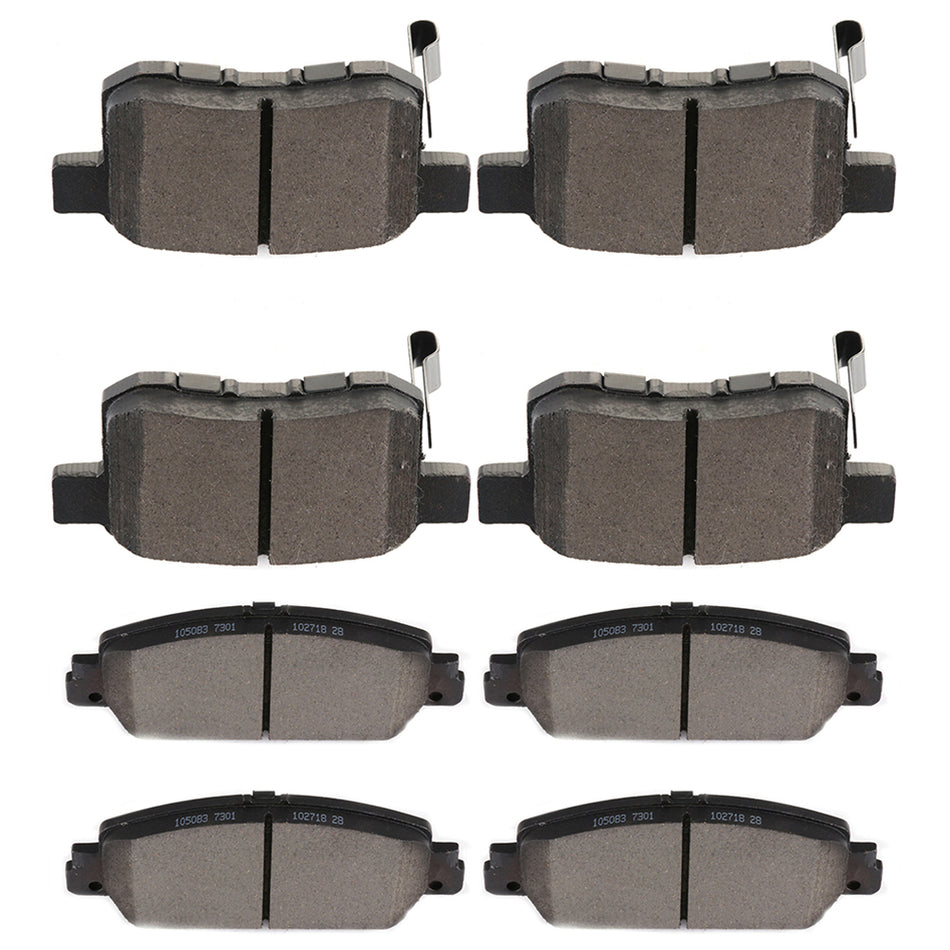 2013-2017 Honda Accord Front And Rear Brake Ceramic Pads