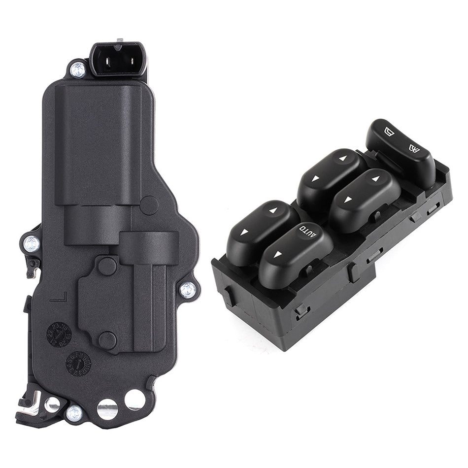Door Lock Actuator & Window Switch Front Left For 02-04 Ford F-250 Super Duty