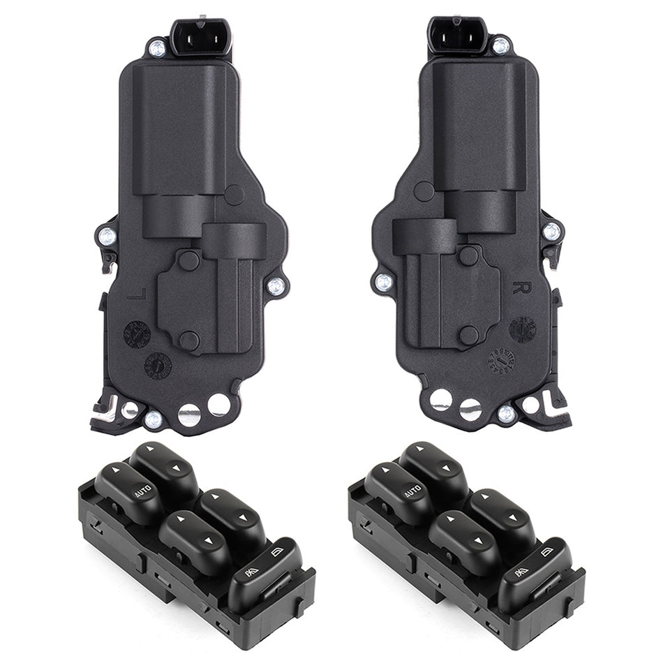 Front Left & FR 2 Window Switch & 2 Door Lock Actuators For 02-05 Ford Excursion