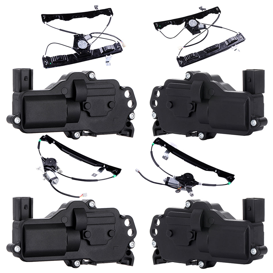 1 Set Door Lock Actuators Window Regulators For 02-08 Ford Explorer Sport Trac
