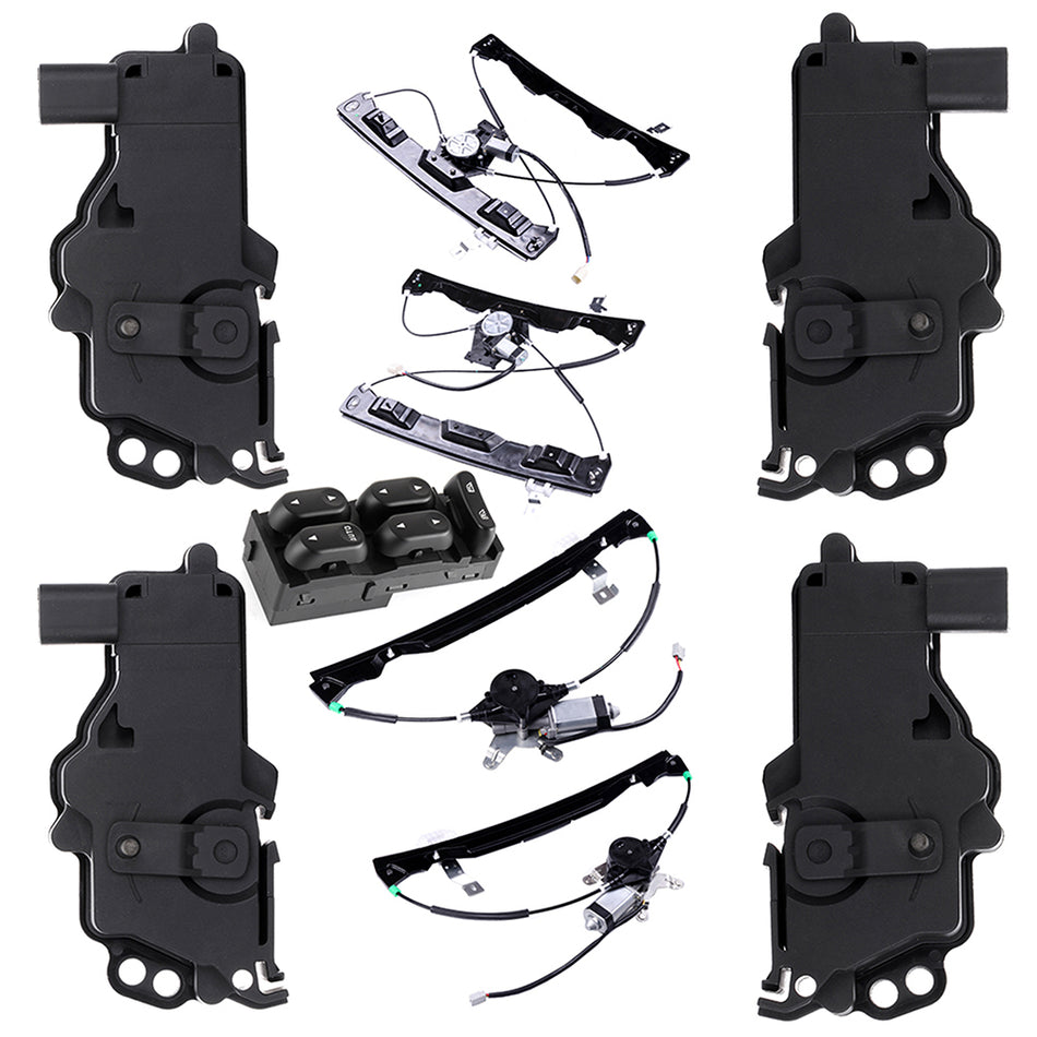 1 Set Door Lock Actuators & Window Switch Regulators For 02-03 Ford Explorer