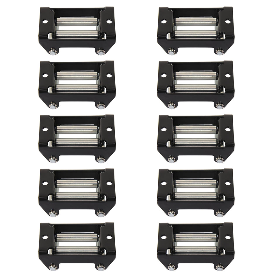 10x Winch 4 Way Roller Fairlead 4-1/4 inch Heavy Duty For 07-20 Jeep Wrangler