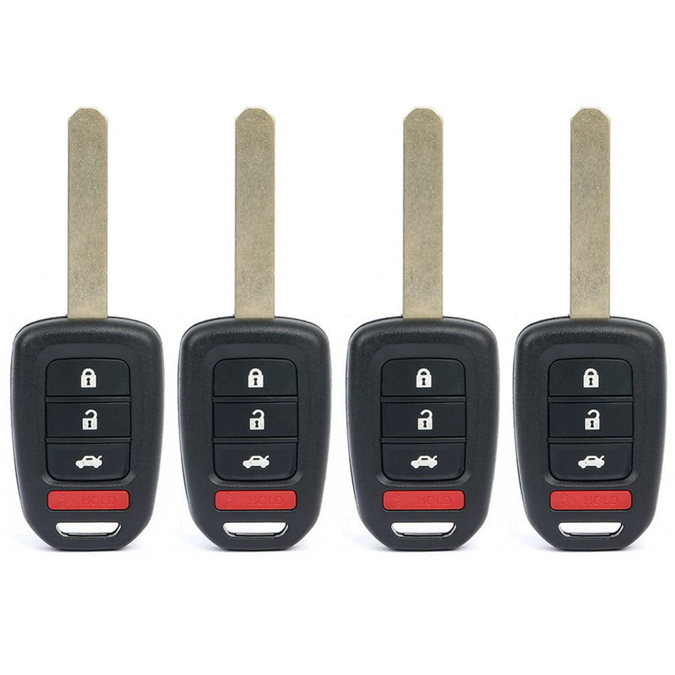 Keyless Uncut Entry Remote Key Fob For 13-15 Honda Accord 14-15 Honda Civic