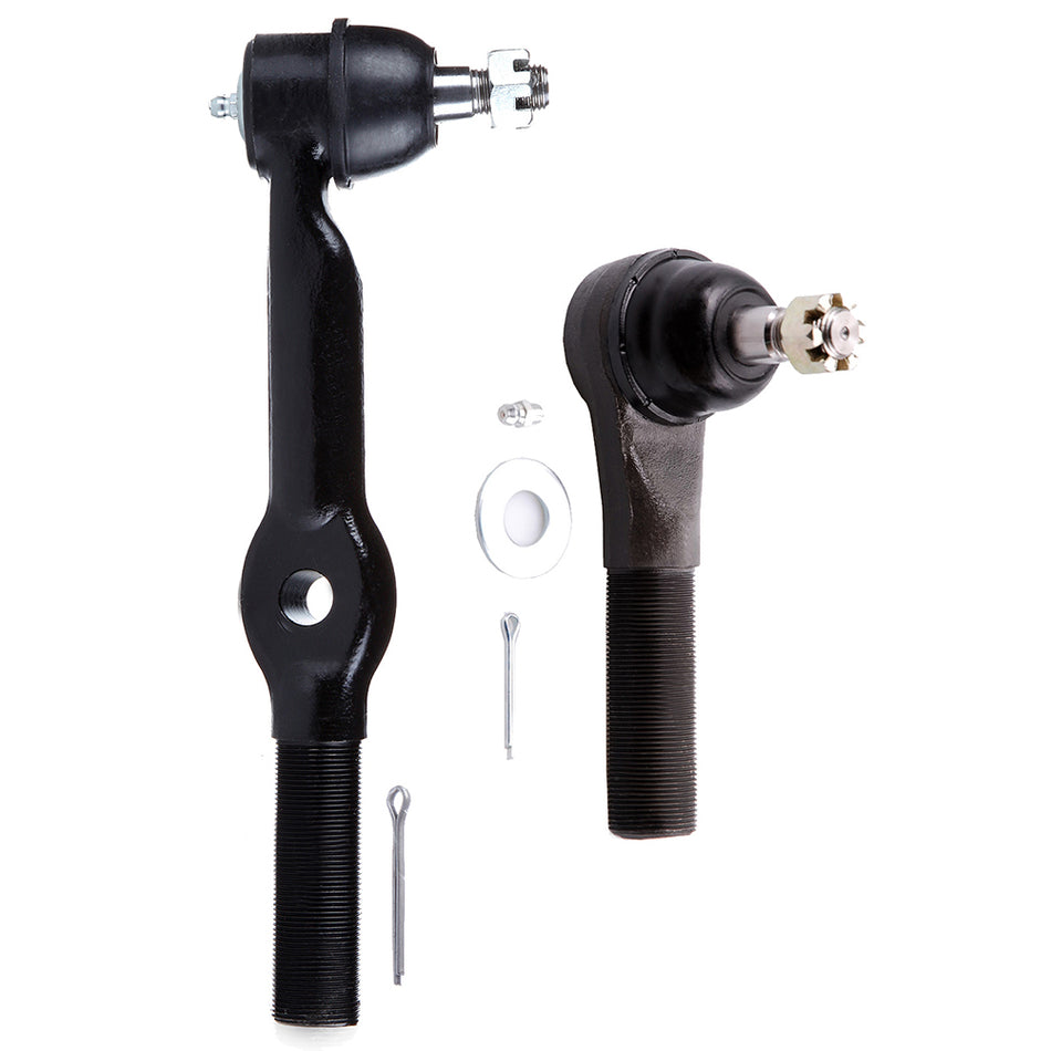 Both (2) Front Inner & Outer Tie Rod End Links For 1994-1997 Dodge Ram 2500 3500