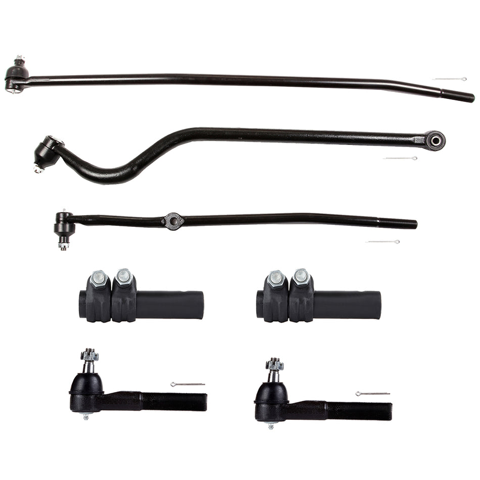 Front Tie Rod Track Bar Drag Link Kit For 98-99 Dodge Ram 1500 2500 7Pcs