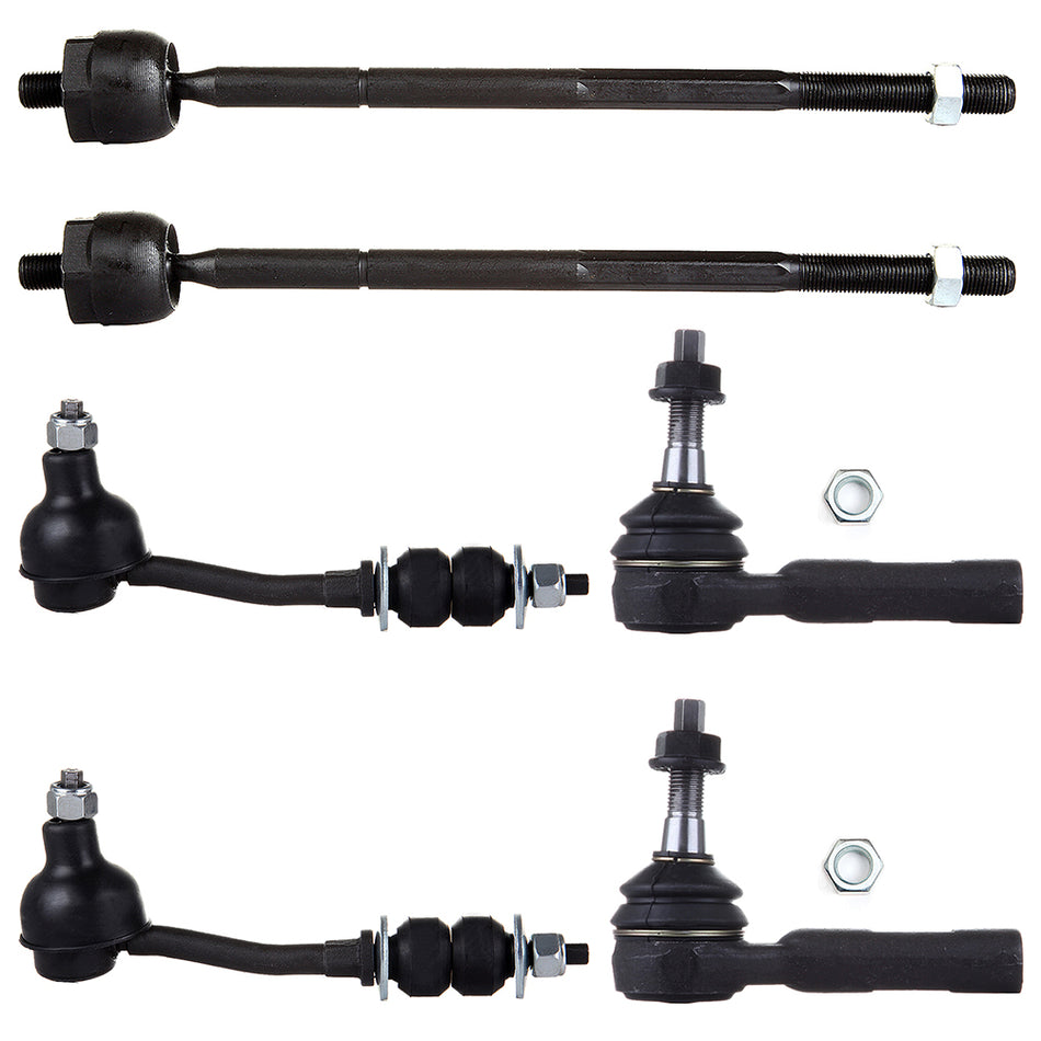 Front Sway Bar Inner Outer Tie Rod End For 00-04 Dodge Dakota 00-03 Dodge Durango
