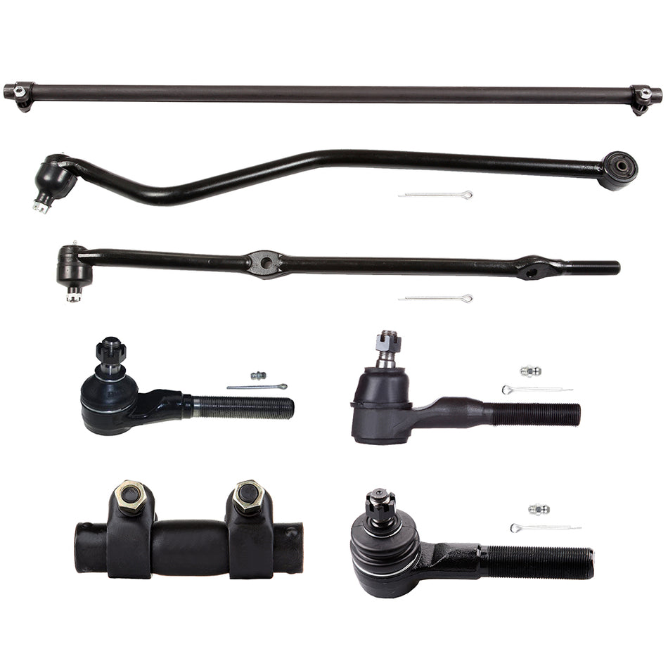 Front Inner & Outer Tierod Drag Link Track Bar Kit For 1997-2006 Jeep Wrangler