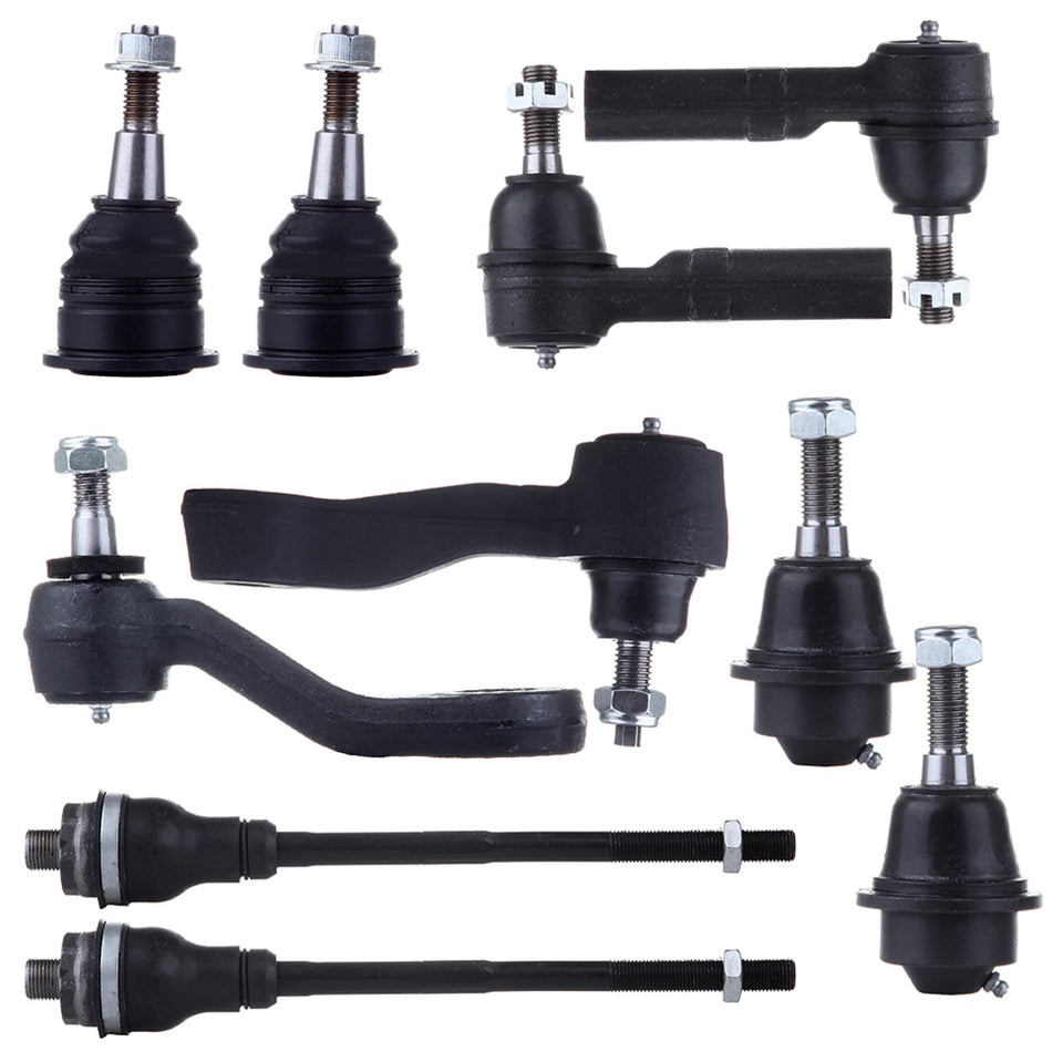 10PCS Front Complete Ball Joints Tie Rods Suspension Kit For GMC Sierra 2500 HD