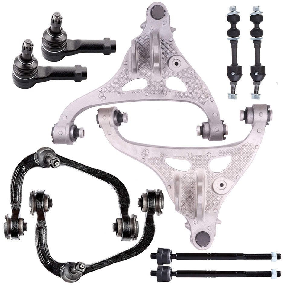 10x For 2005 2006-08 F-150 Mark LT Front Control Arms Tie Rod Ends Sway Bars 2WD