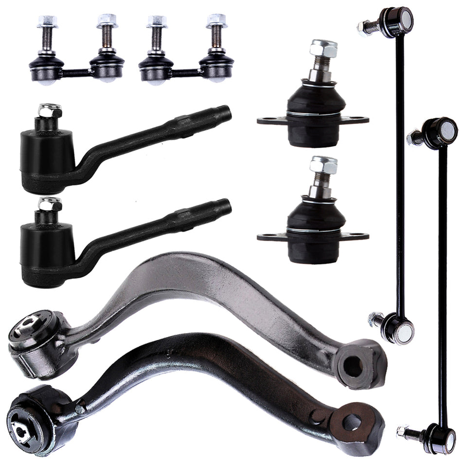 2000-2003 BMW X5 Control Arm Sway Bar Ball Joints Tie Rods Suspension Kit 10Pcs