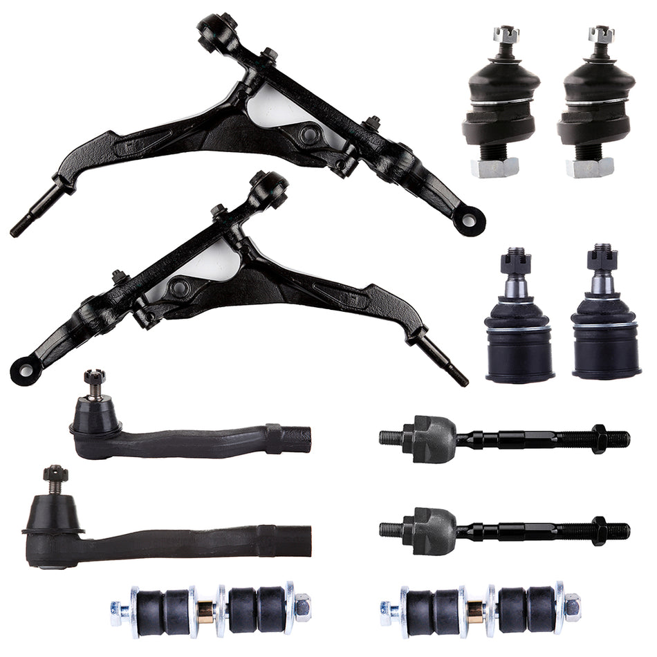 98-01 Acura Integra Front Control Arm Ball Joint Tie Rod Sway Bar Kit