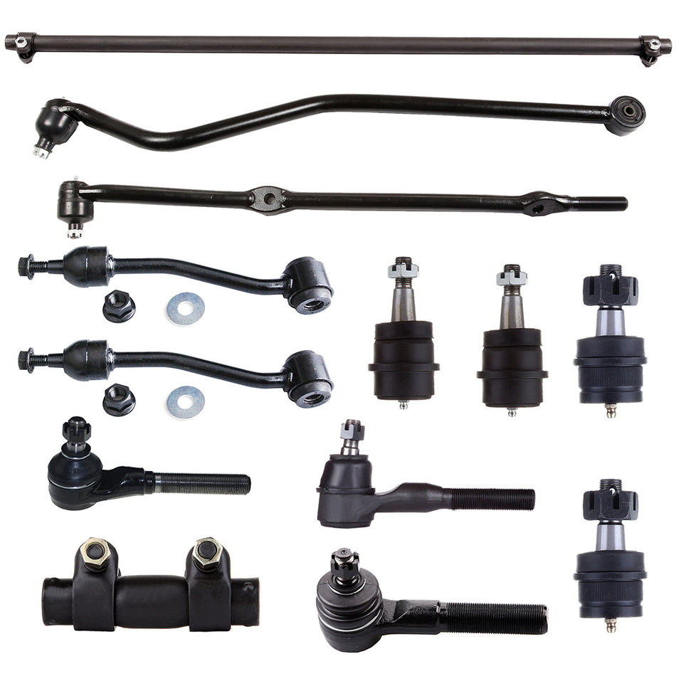 Front Upper Lower Ball Joint Tie Rod Sway Bar Kit for 1997-2006 Jeep Wrangler