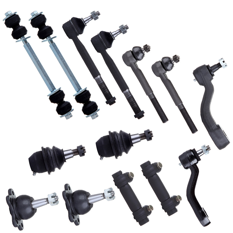 Suspension 14PC Complete Front Tie Rod Kit For Chevrolet & GMC Trucks 4x4 / 4WD