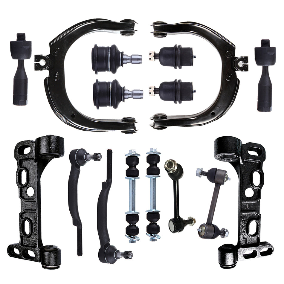 For 2008-09 Chevrolet Trailblazer 16Pcs Front Control Arm Ball Joint Tie Rod End