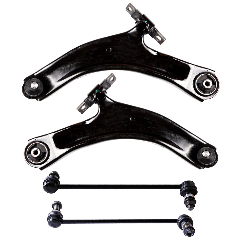 4Pcs Front Lower Control Arms Sway Bar Links Kit for 2008 2009-2013 Nissan Rogue