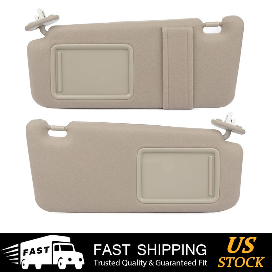 Left & Right Sun Visor for 2009-12 Toyota Venza w/ sunroof 74310-0T022-A1 Beige