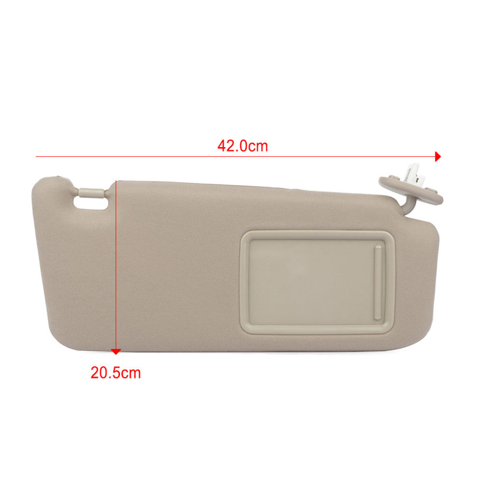Passenger Sun Visor for 09-16 Toyota Venza w/sunroof Beige + Mirror Light Free