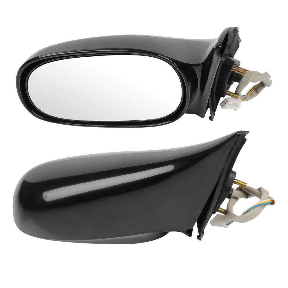 L+R Hand Side Mirrors Fits For 1998-2002 TOYOTA&GEO COROLLA&PRIZM Black Power