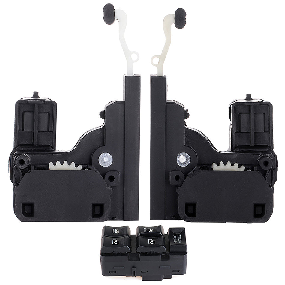 2 Door Lock Actuators w/ Window Master Switch FL & FR For 02-07 Buick Rendezvous
