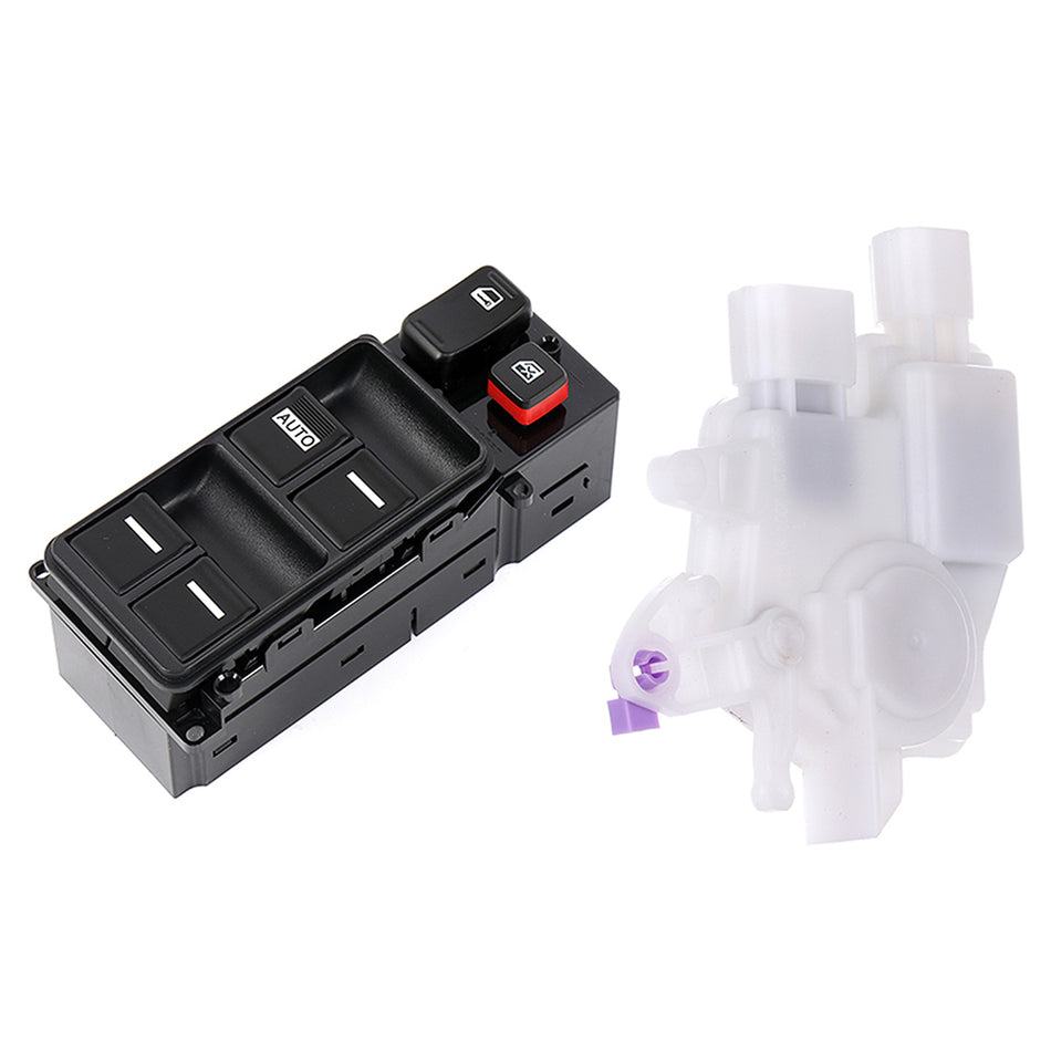 Front Left Door Lock Actuator & Window Regulator Fit For Honda Accord 2.4L 3.0L