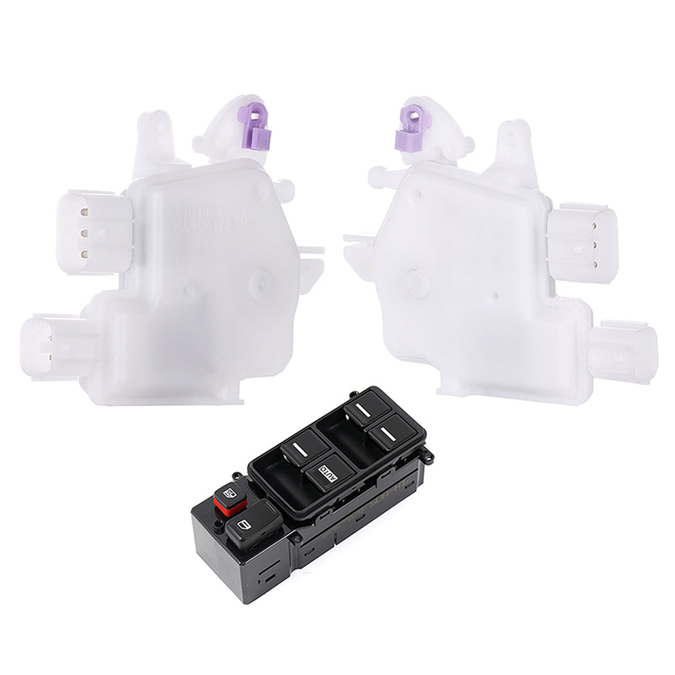 Door Lock Actuator+Window Switch Fits Honda Accord 3.0L 05-07 Front Left & Right