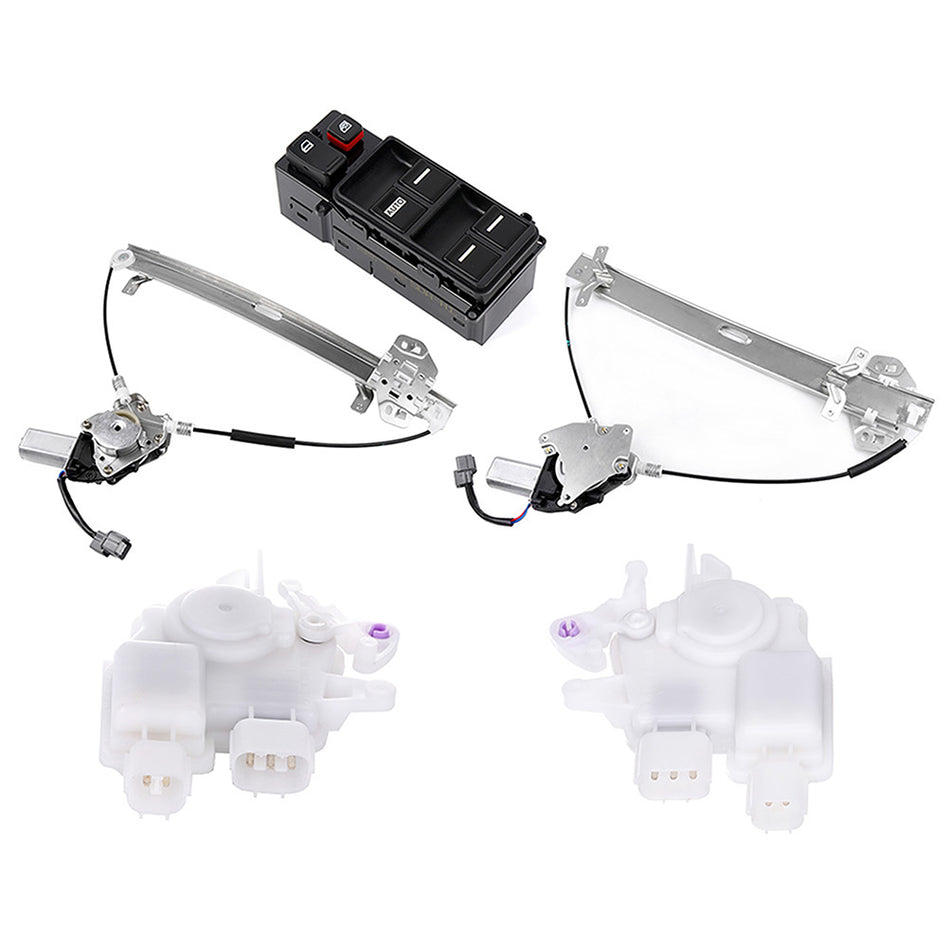 Front Left & RH Door Lock Actuator and Window Regulator & Switch For Honda Accord