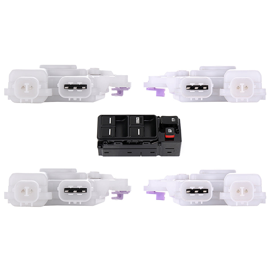 Front Driver Side/Right Door Lock Actuator+Window Switch For Honda Accord 3.0L