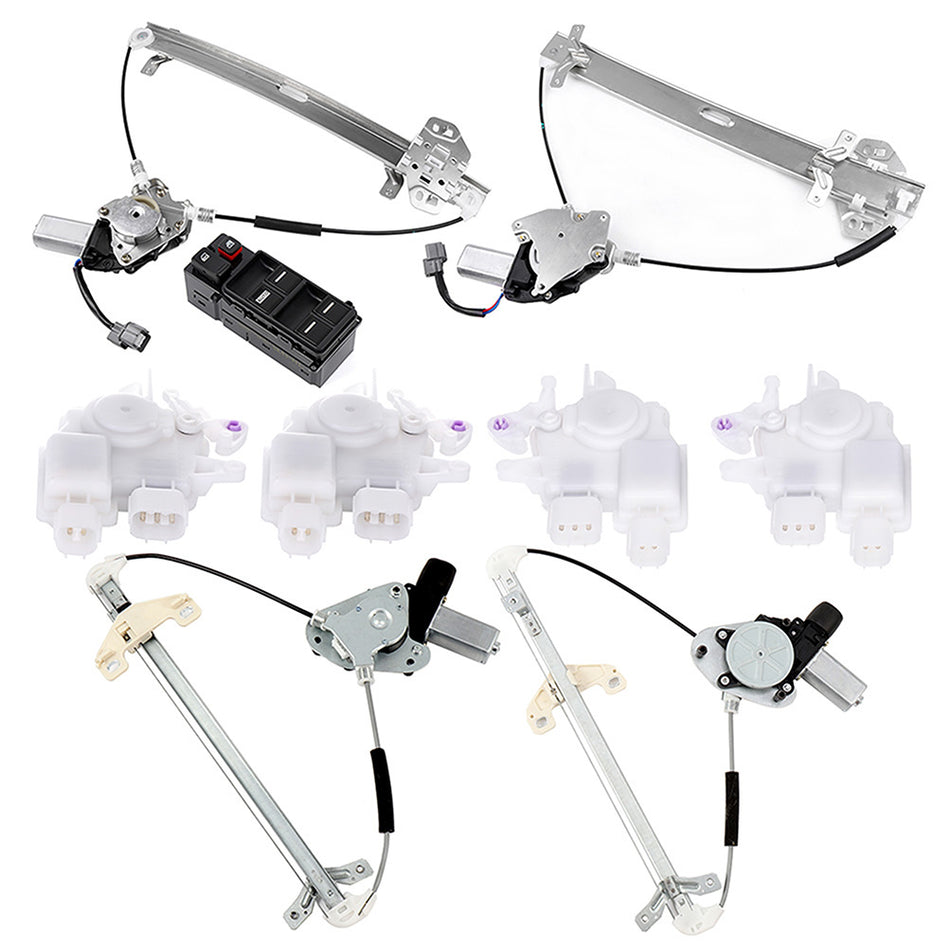 Door Lock Actuator and Window Regulator & Switch Fits Honda Accord Front/Rear LH/RH