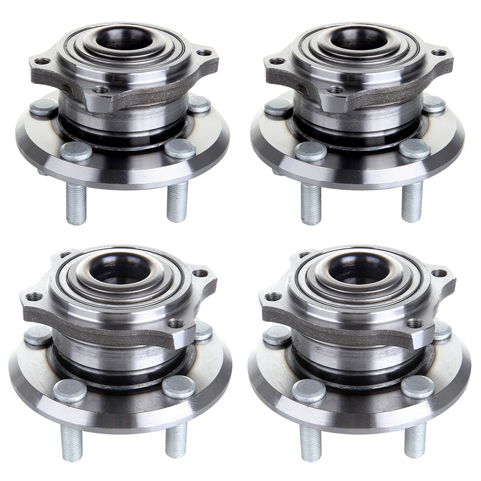 Front Rear Wheel Bearing & Hub For 05-09 Chrysler 300 06-09 Dodge Charger